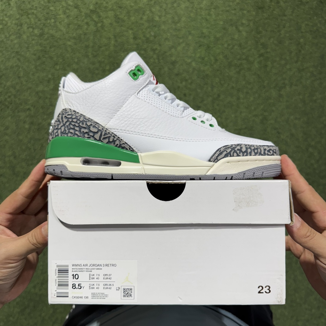 福利特价 纯原头层aj3！硬通货品质合计36个配色，长期货齐可主推！尺码：40-47.5带半码白绿CK9