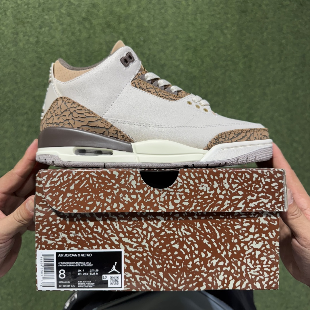 福利特价 纯原头层aj3！硬通货品质合计36个配色，长期货齐可主推！尺码：40-47.5带半码米白棕CT