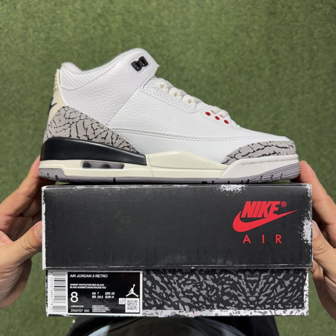 福利特价 纯原头层aj3！硬通货品质合计36个配色，长期货齐可主推！尺码：40-47.5带半码复刻白水泥