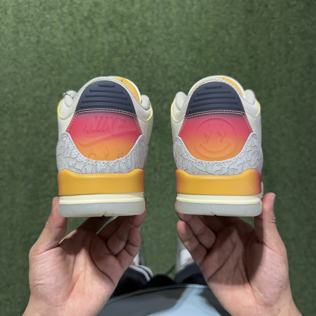 福利特价 纯原头层aj3！硬通货品质合计36个配色，长期货齐可主推！尺码：40-47.5带半码日落渐变笑