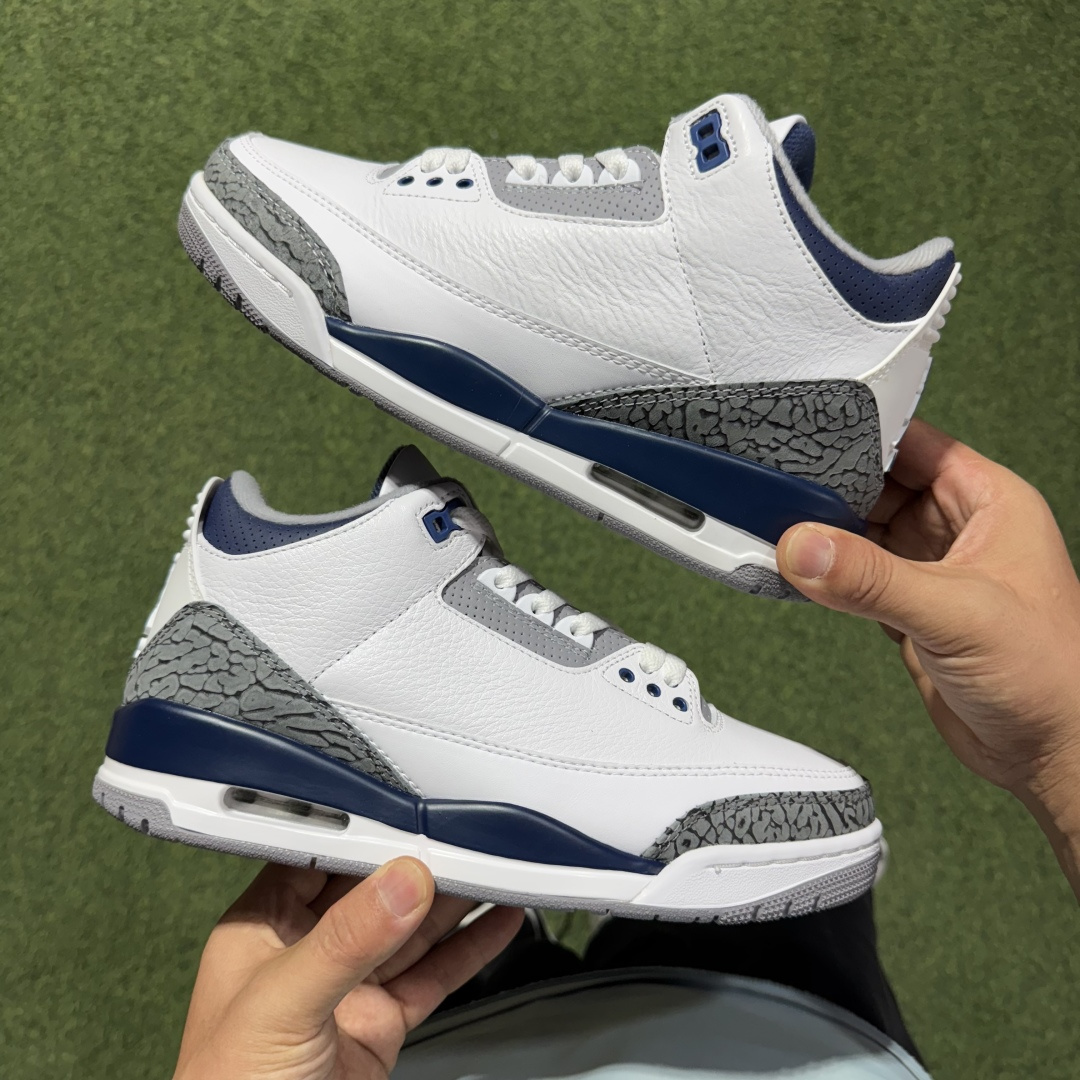 福利特价 纯原头层aj3！硬通货品质合计36个配色，长期货齐可主推！尺码：40-47.5带半码海军蓝CT