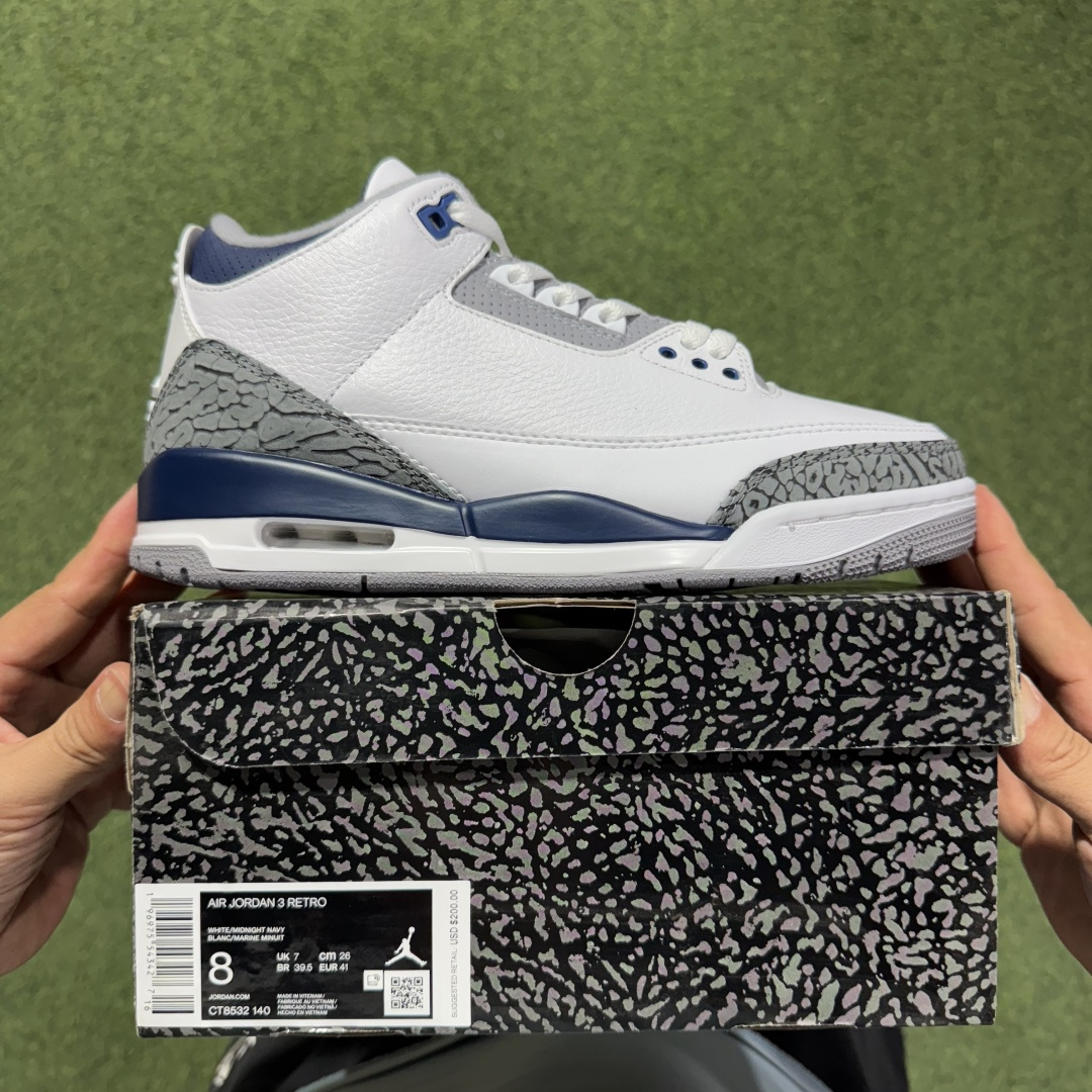 福利特价 纯原头层aj3！硬通货品质合计36个配色，长期货齐可主推！尺码：40-47.5带半码海军蓝CT