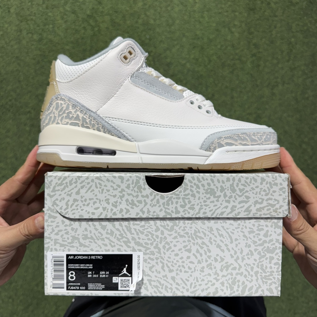 福利特价 纯原头层aj3！硬通货品质合计36个配色，长期货齐可主推！尺码：40-47.5带半码象牙白FJ