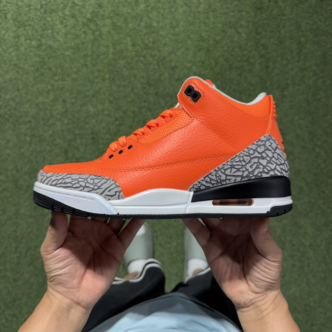 福利特价 纯原头层aj3！硬通货品质合计36个配色，长期货齐可主推！尺码：40-47.5带半码橘色CT8