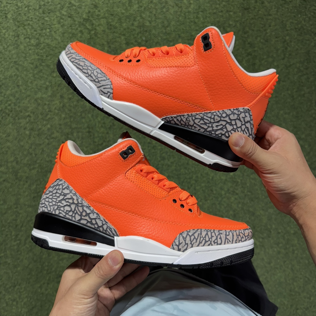 福利特价 纯原头层aj3！硬通货品质合计36个配色，长期货齐可主推！尺码：40-47.5带半码橘色CT8
