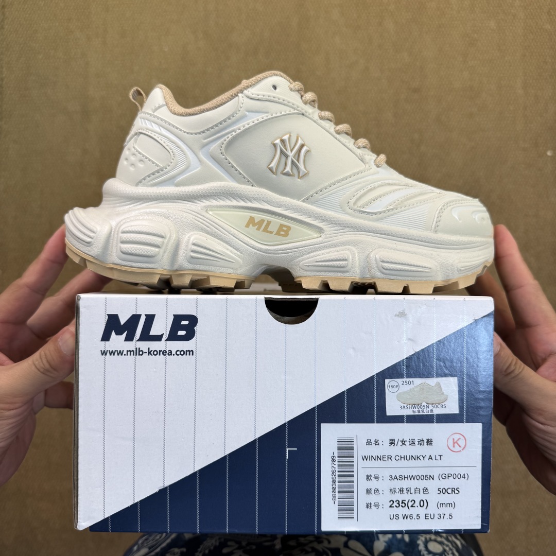 MLB Winner Chunky 赛博老爹鞋 乳白色代工厂背景，最强出品区分市面真标！平台订单 高清洁