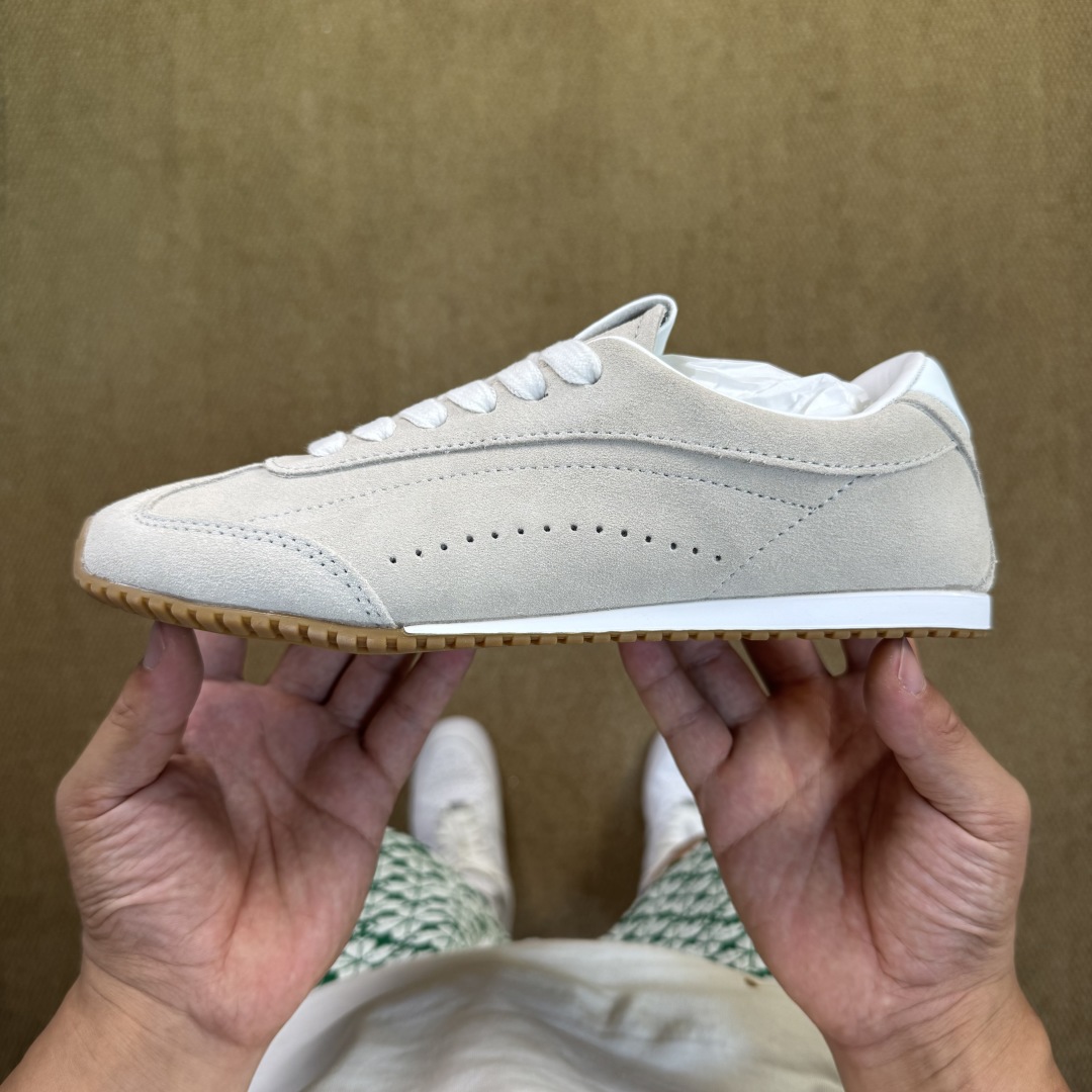 Alo yoga Sunset Seaker 米色休闲城市通勤复古薄底德迅鞋 原版开发 舒适百搭 网布减