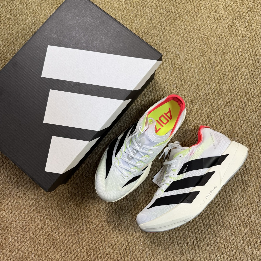 核心价格表私纯原真碳！adidas Adizero Adios Pro 4 阿迪达斯马拉松跑步鞋 第1色