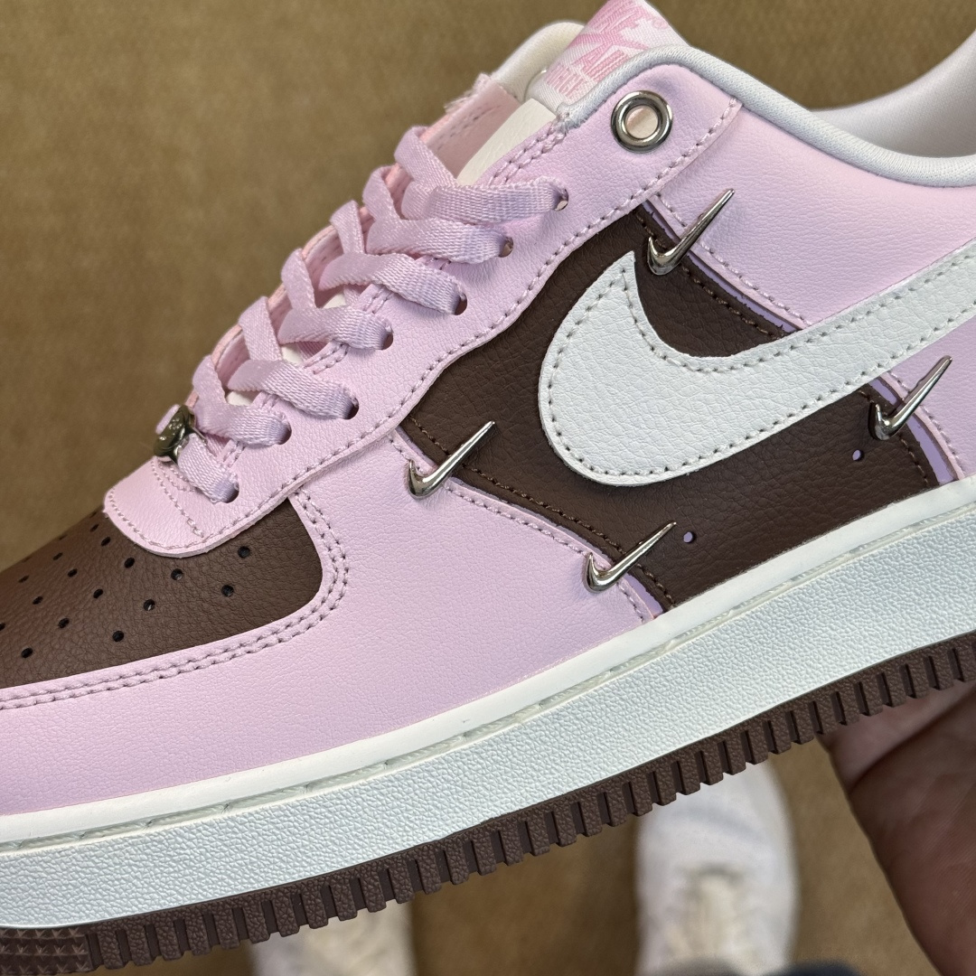 3A空军！第591色：粉色小钩Nike Air Force 1 Low百分百原鞋开发！PT市场真正匠心空