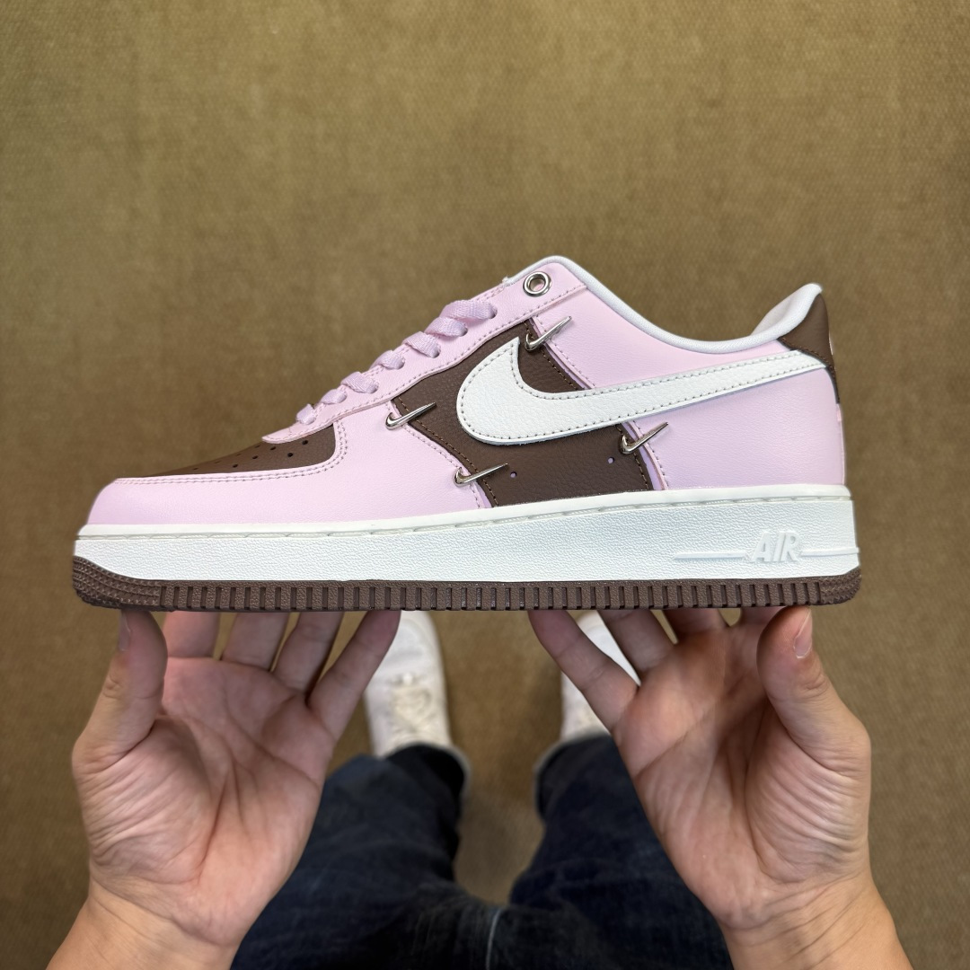 3A空军！第591色：粉色小钩Nike Air Force 1 Low百分百原鞋开发！PT市场真正匠心空