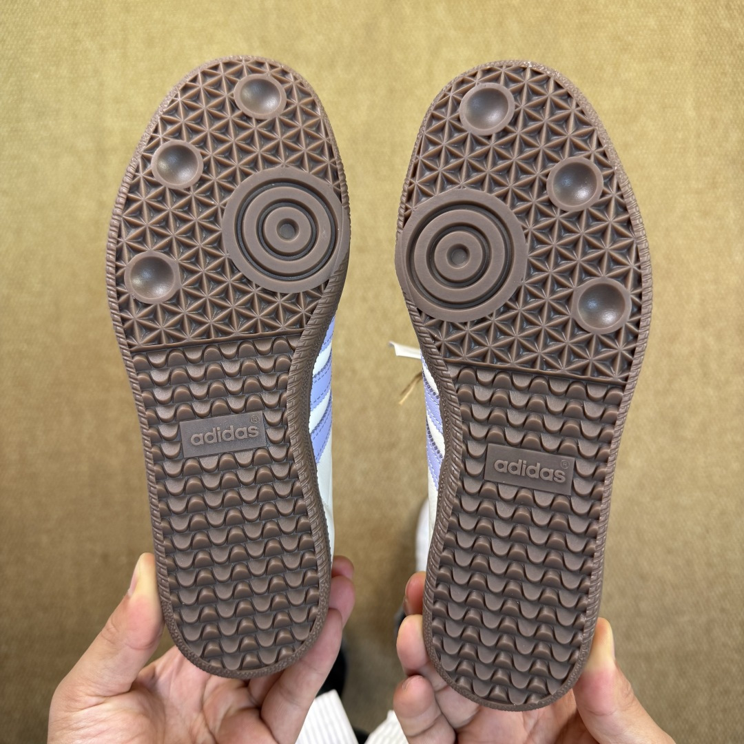 Adidas Originals Samba 桑巴德训鞋T字鞋货号：JI2678 星黛露米紫色尺码:35