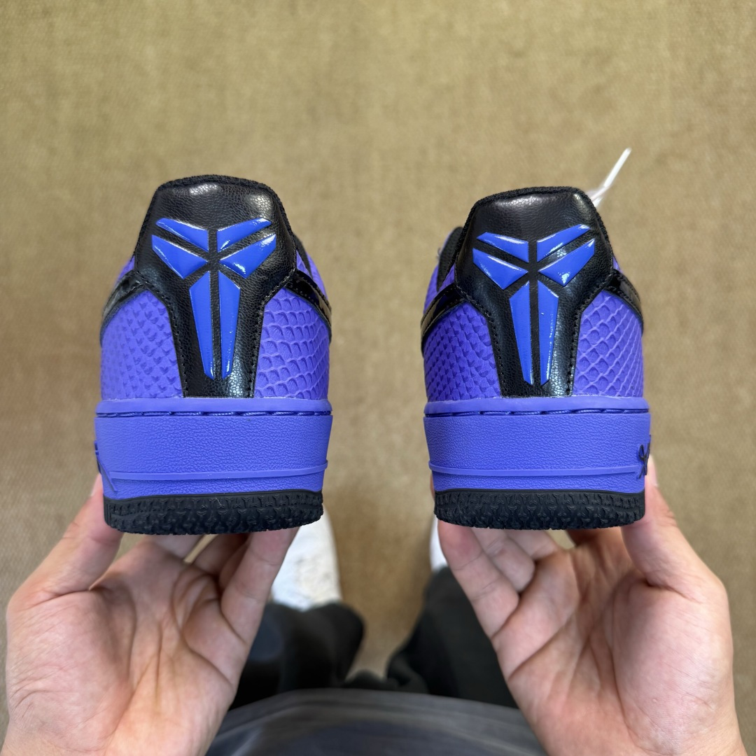 3A空军！第598色：Kobe科比蟒蛇皮黑紫色Nike Air Force 1 Low百分百原鞋开发！P