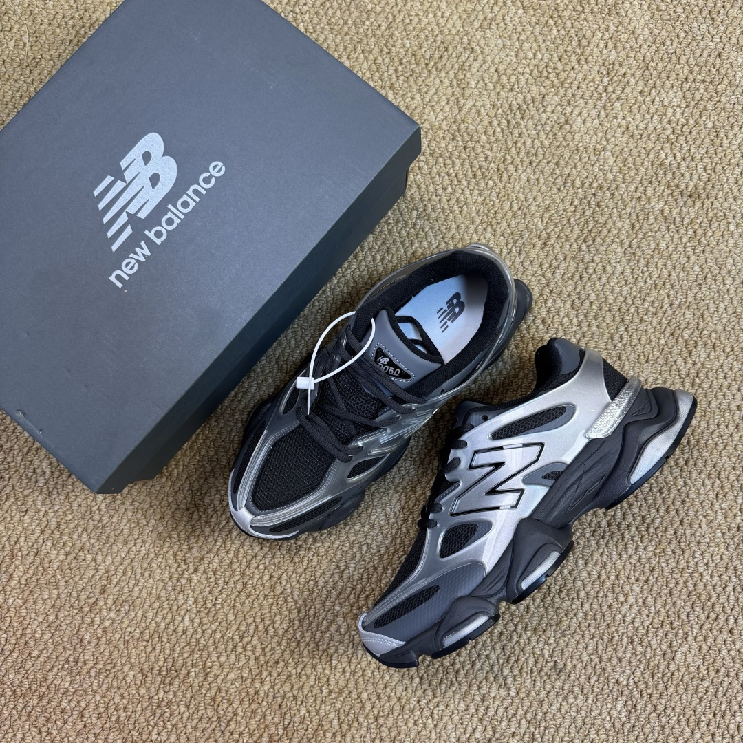 C版新百伦系列！NB9060第135色：TPU黑银无敌质感！最强版本36-47.5出货，行业标杆之作！ 