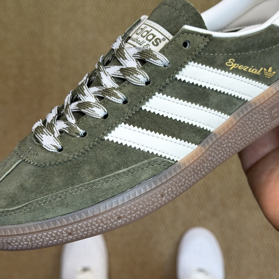 XJ版 极致性价比！阿迪T字德训鞋：橄榄绿Adidas/阿迪达斯 HANDBALL SPEZIAL 桑巴