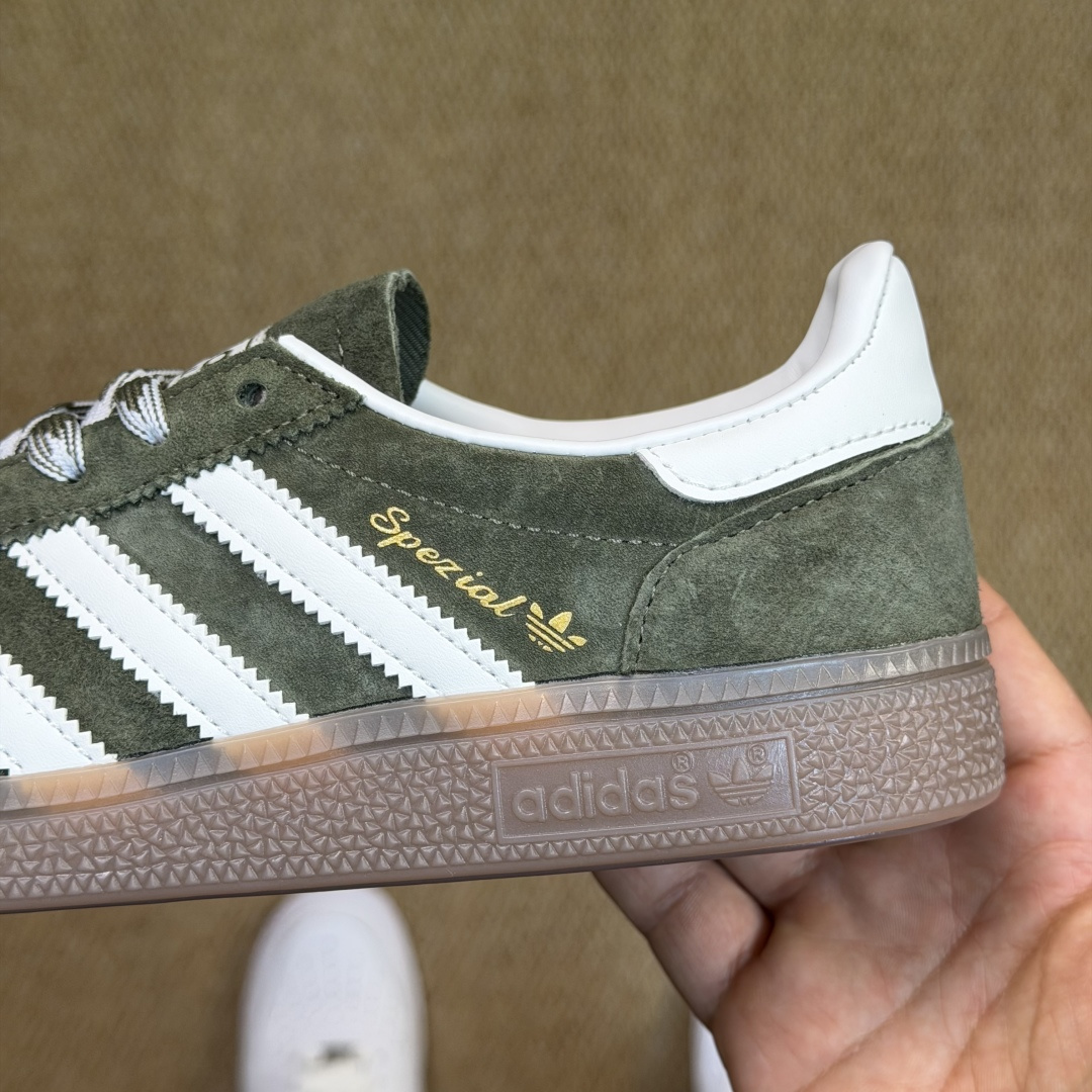 XJ版 极致性价比！阿迪T字德训鞋：橄榄绿Adidas/阿迪达斯 HANDBALL SPEZIAL 桑巴