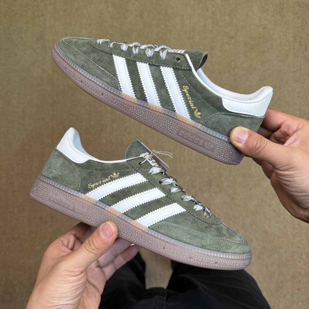 XJ版 极致性价比！阿迪T字德训鞋：橄榄绿Adidas/阿迪达斯 HANDBALL SPEZIAL 桑巴