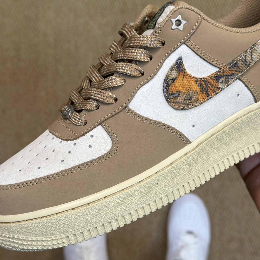 3A空军！第607色：卡其棕迷彩Nike Air Force 1 Low百分百原鞋开发！PT市场真正匠心