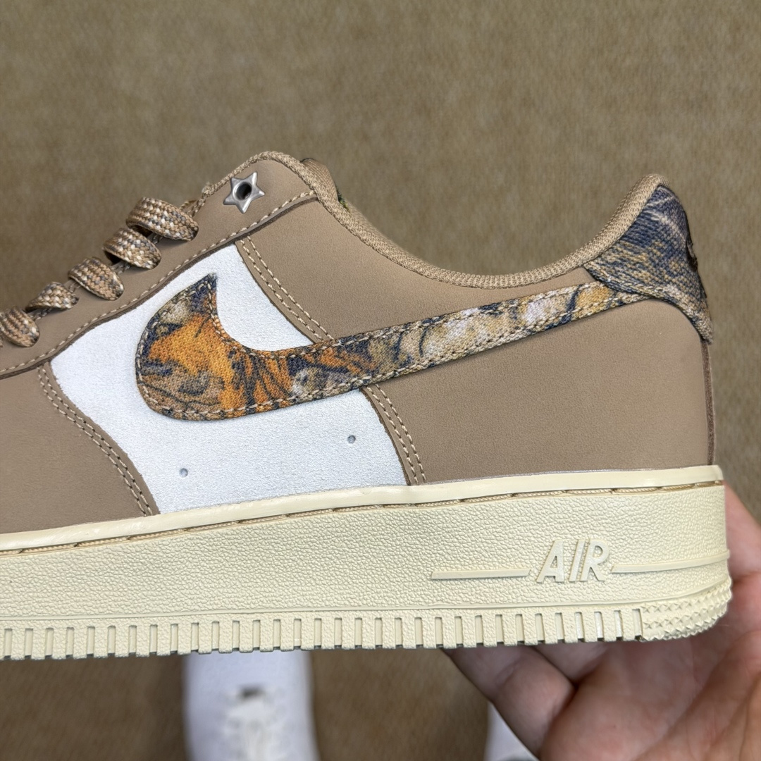 3A空军！第607色：卡其棕迷彩Nike Air Force 1 Low百分百原鞋开发！PT市场真正匠心