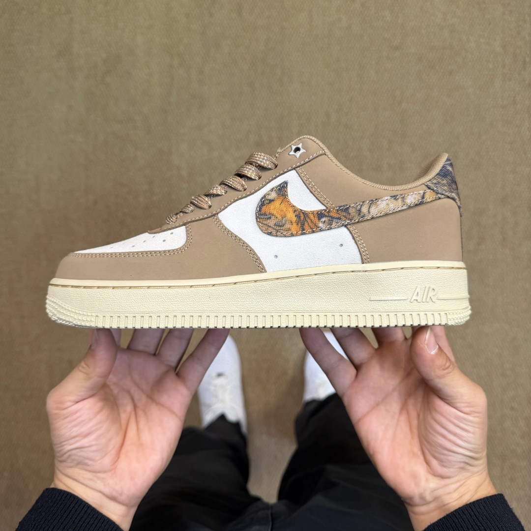 3A空军！第607色：卡其棕迷彩Nike Air Force 1 Low百分百原鞋开发！PT市场真正匠心