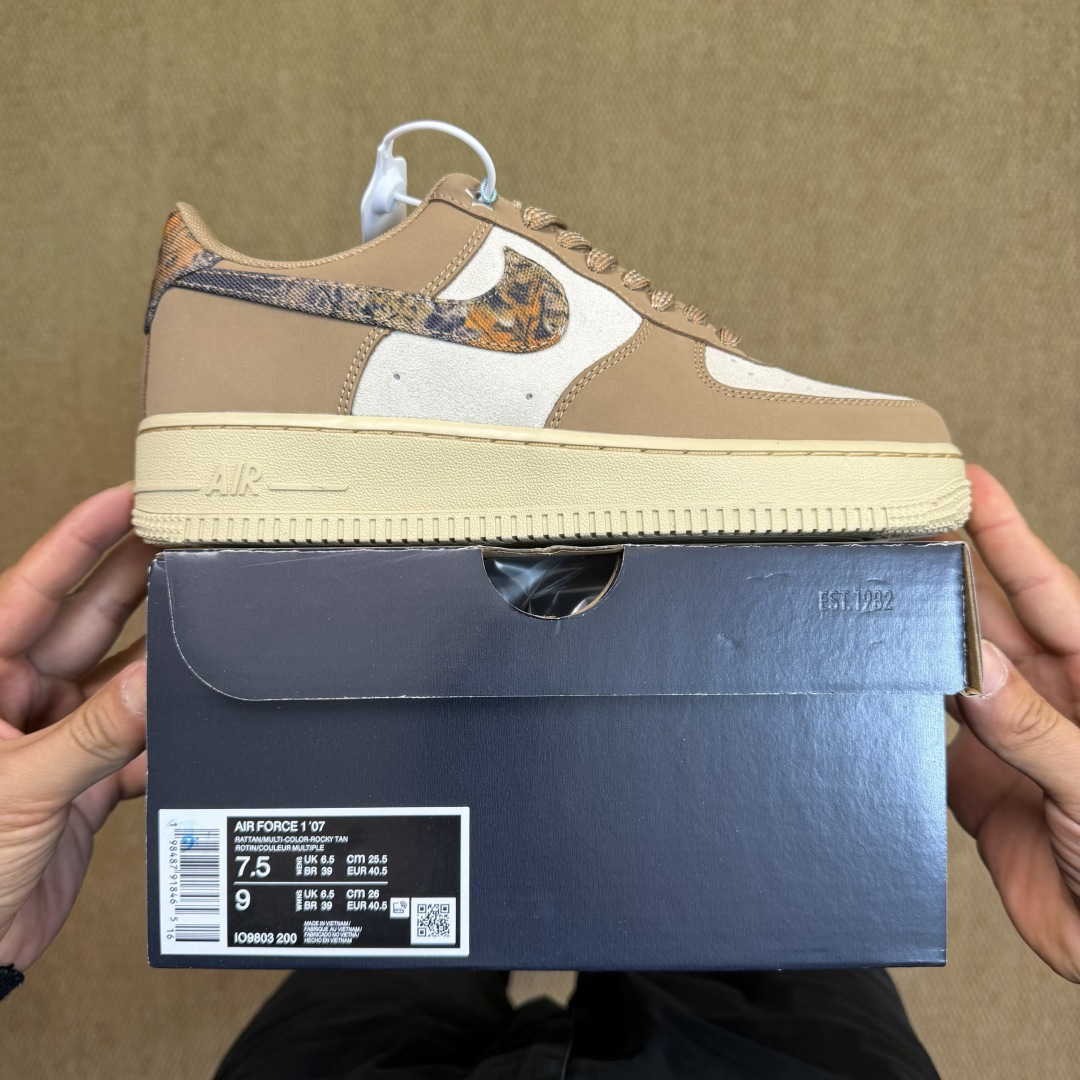 3A空军！第607色：卡其棕迷彩Nike Air Force 1 Low百分百原鞋开发！PT市场真正匠心
