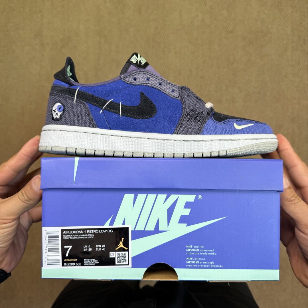 DT过验版AJ1Low低帮OG系列：紫色巫毒娃娃2.0Zion Williamson x Jordan 