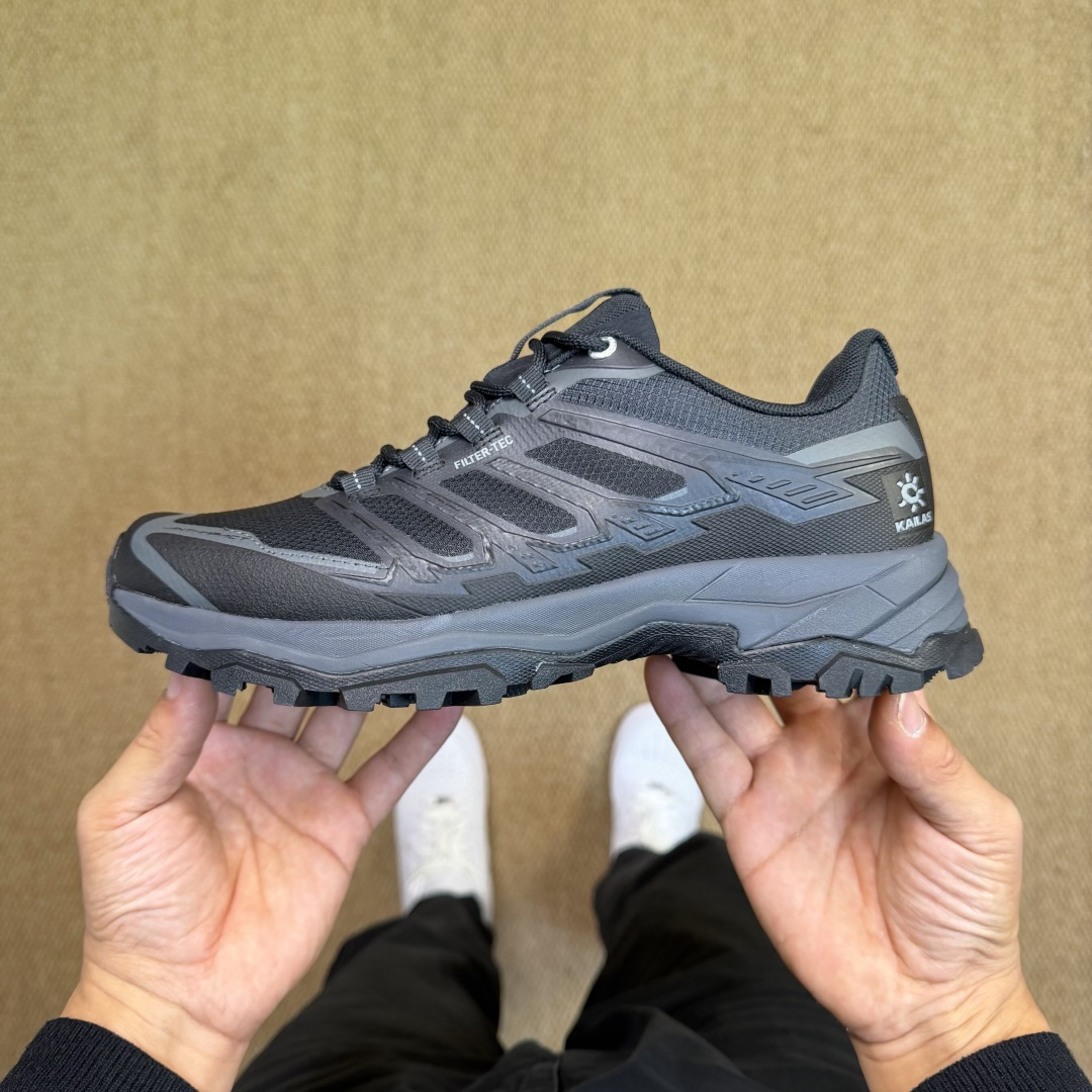 KAILAS 凯乐石 远征5-FLT系列 越野跑鞋 裸鞋圈硬通货！平台充正批次！零售首选！第3色：墨黑（