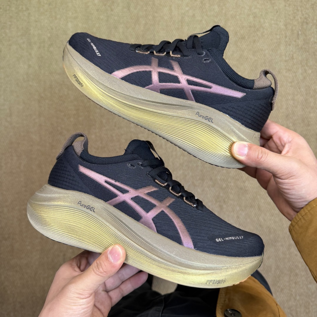 主推优势私Asics GEL-NIMBUS 27 亚瑟士缓震旗舰！Q弹脚感，目前12色货号：1011C0