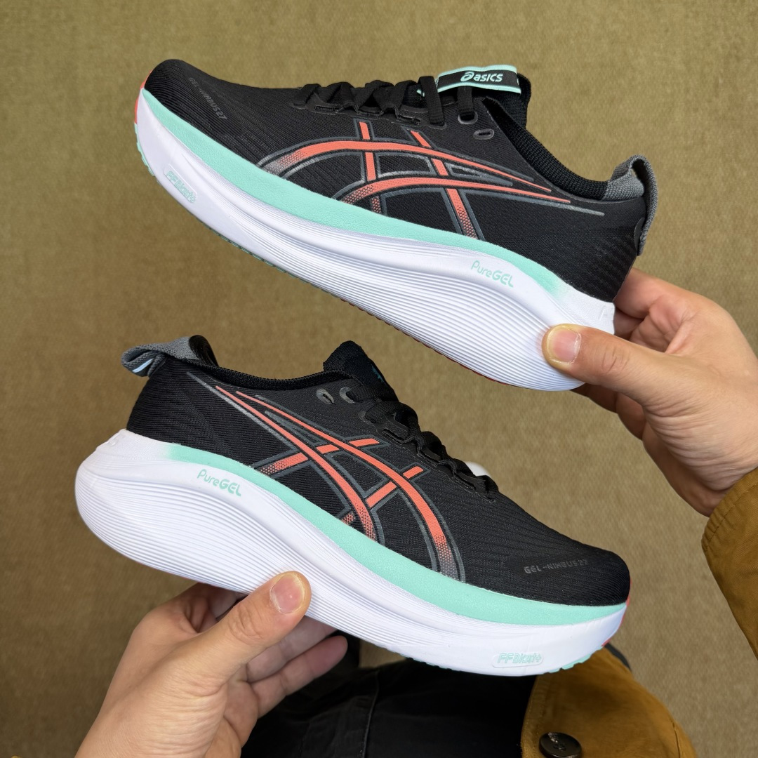 主推优势私Asics GEL-NIMBUS 27 亚瑟士缓震旗舰！Q弹脚感，目前12色货号：1011B9