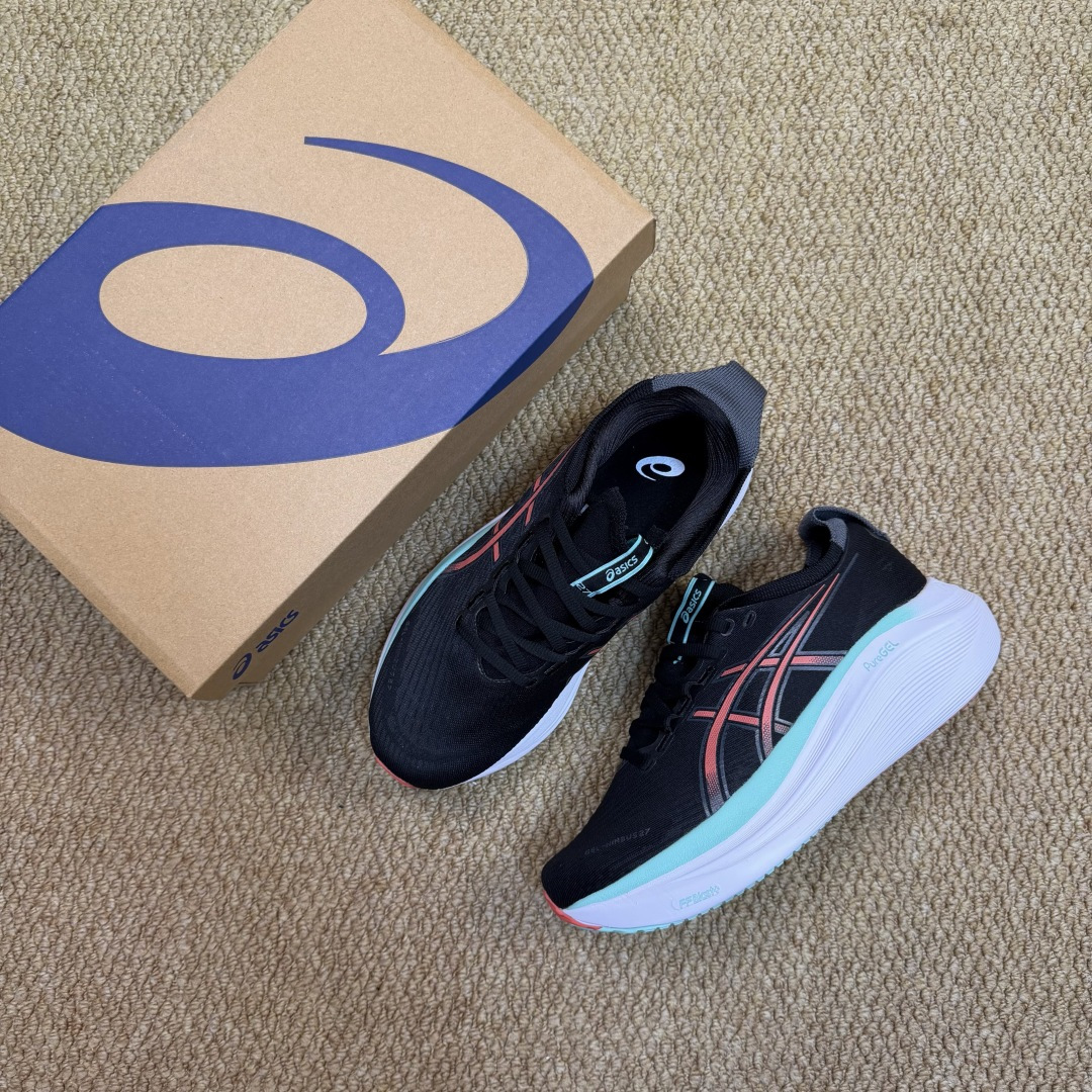 主推优势私Asics GEL-NIMBUS 27 亚瑟士缓震旗舰！Q弹脚感，目前12色货号：1011B9