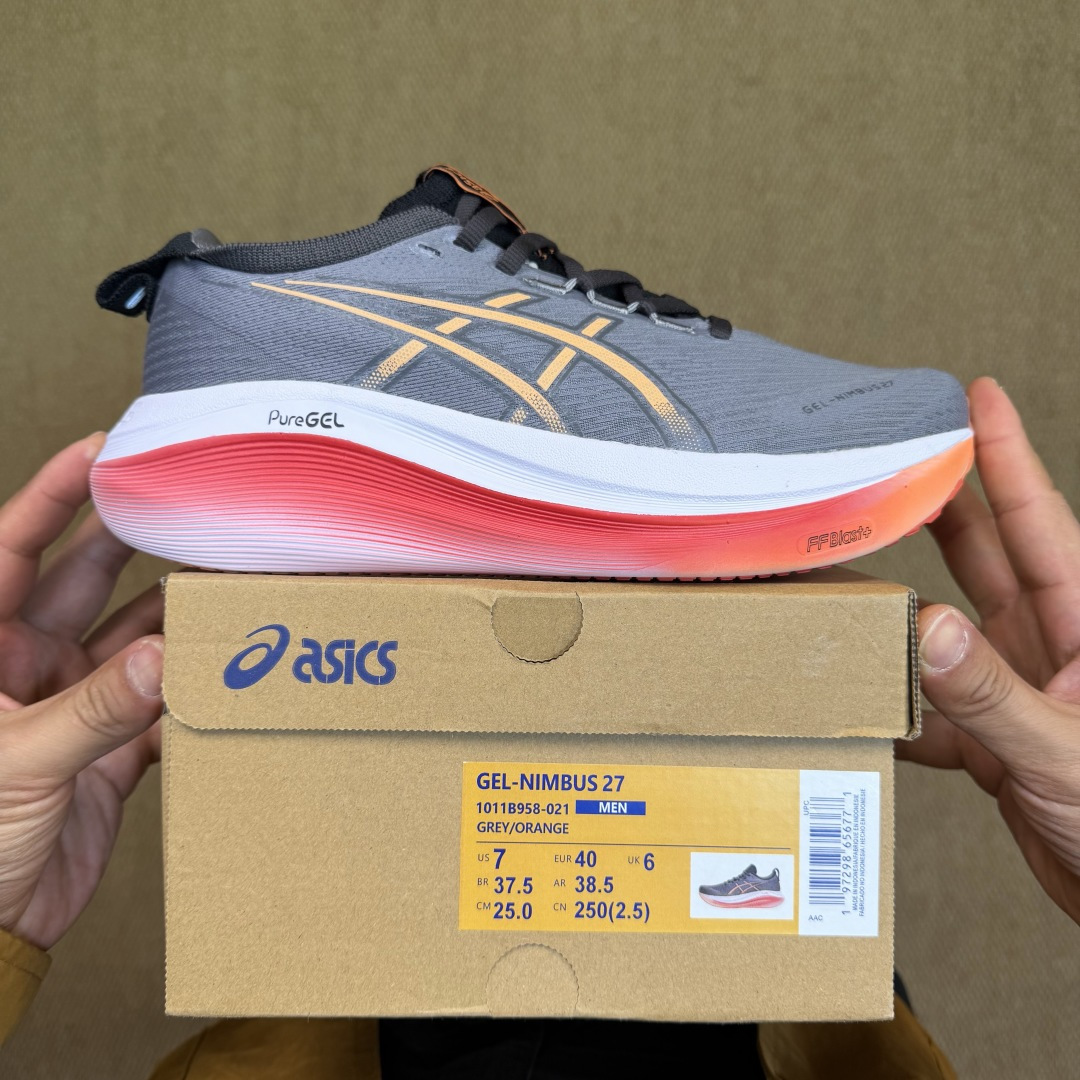 主推优势私Asics GEL-NIMBUS 27 亚瑟士缓震旗舰！Q弹脚感，目前12色货号：1011B9