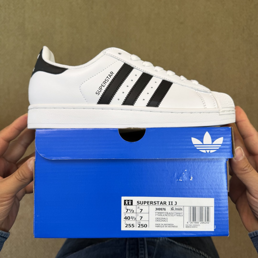 纯原订单！金标贝壳头白色 adlidas originals Superstar 经典永存！货号：JH9