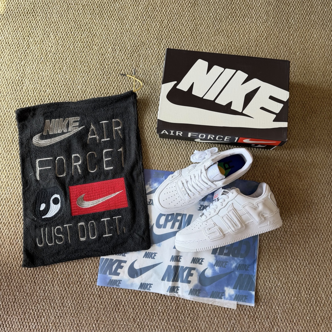空军！第608色：CPFM联名纯白Nike Air Force 1 Low百分百原鞋开发！PT市场真正匠