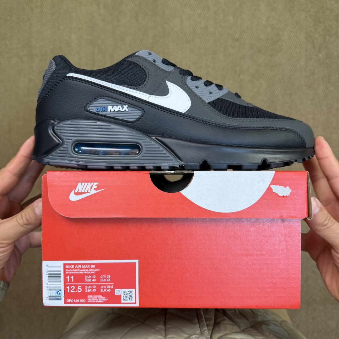 Nike Air Max 90 低帮气垫跑鞋第9色:黑武士 货号：DR0145-002尺码：35 36 