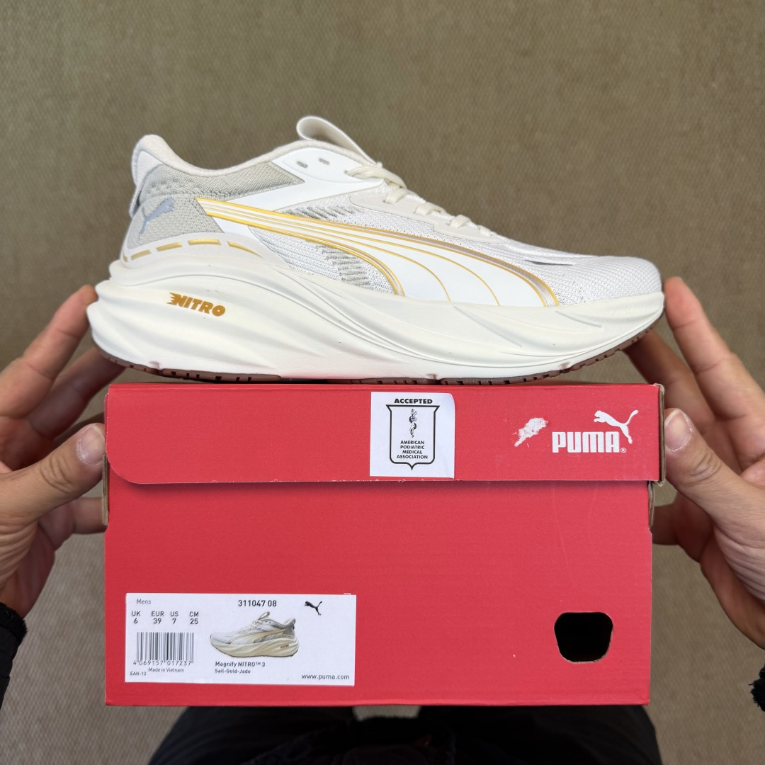 纯原 PUMA彪马 Magnify Nitro 3 跑鞋第8色:白金货号：-08尺码：36-45带半码