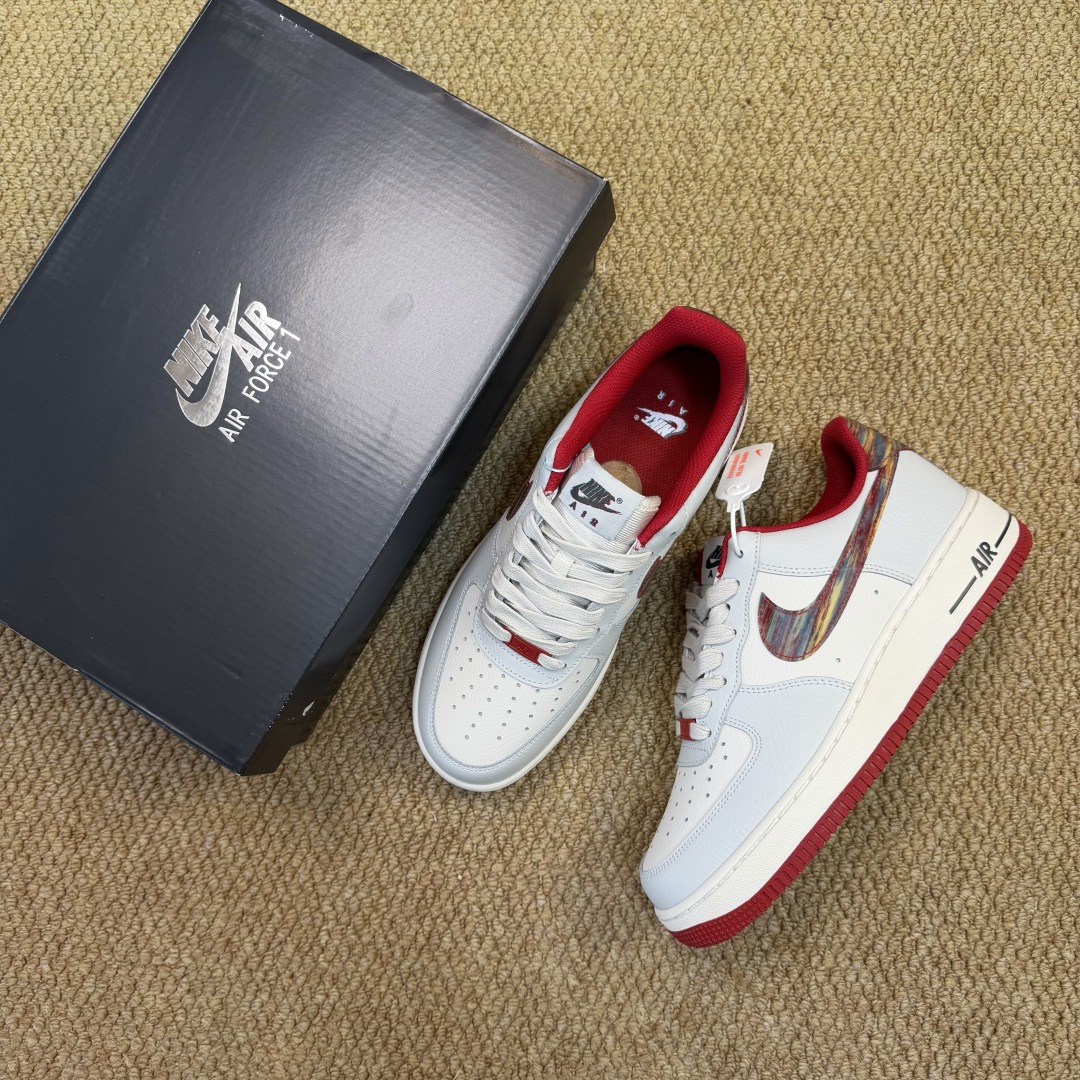空军！第610色：马年限定-灰红Nike Air Force 1 Low百分百原鞋开发！PT市场真正匠心
