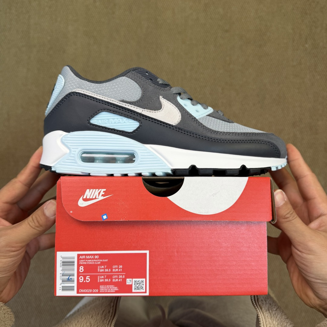 Nike Air Max 90 低帮气垫跑鞋max90 第12色:baby蓝 货号：DM0029-009