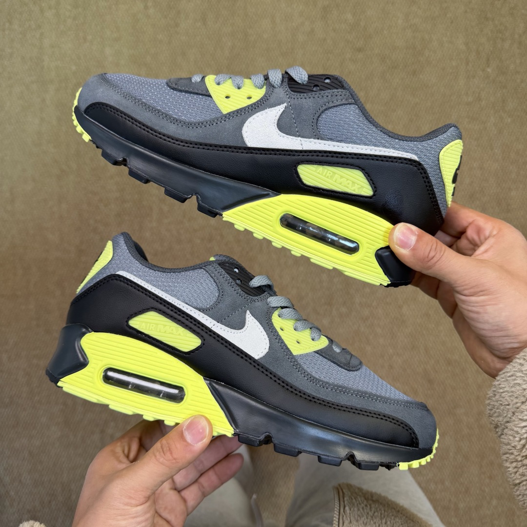 Nike Air Max 90 低帮气垫跑鞋max90 第13色:灰绿 货号：DM0029-012尺码：