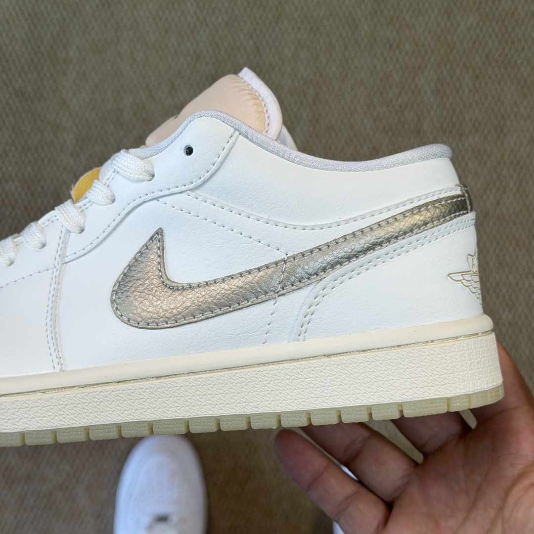 DF版 顶级性价比低帮！第172色:象牙白Air Jordan AJ1 Low 低帮系列 鞋型细节堪称完