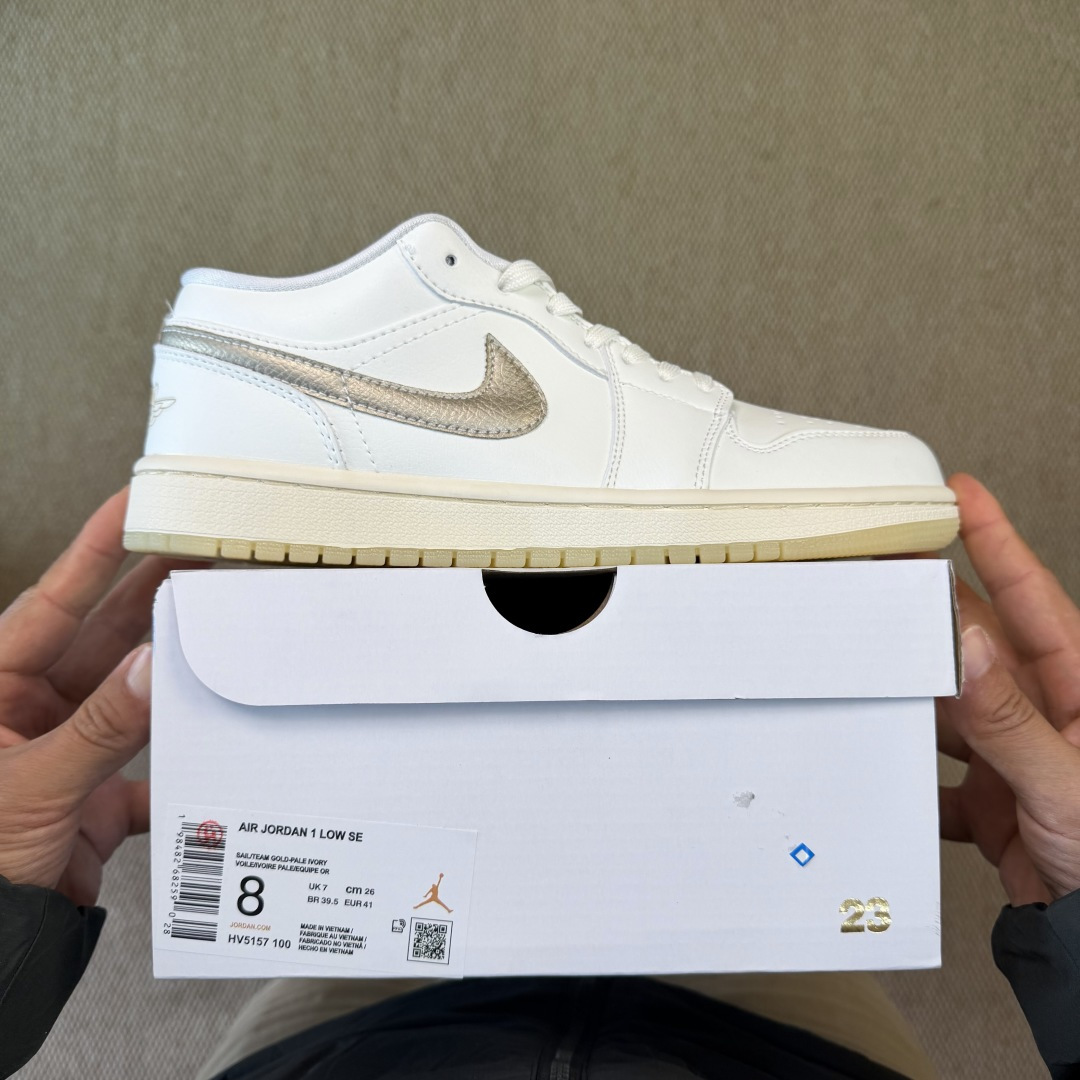 DF版 顶级性价比低帮！第172色:象牙白Air Jordan AJ1 Low 低帮系列 鞋型细节堪称完