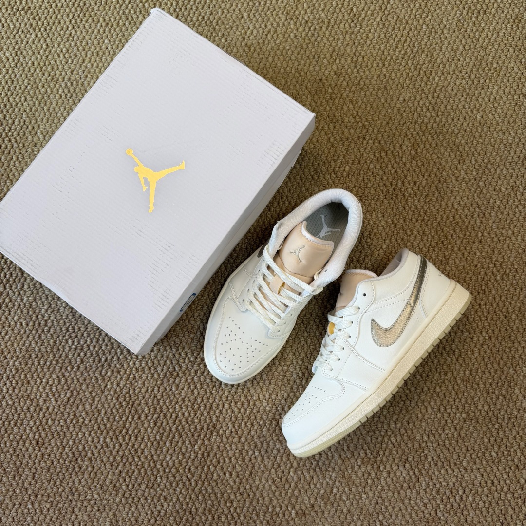 DF版 顶级性价比低帮！第172色:象牙白Air Jordan AJ1 Low 低帮系列 鞋型细节堪称完