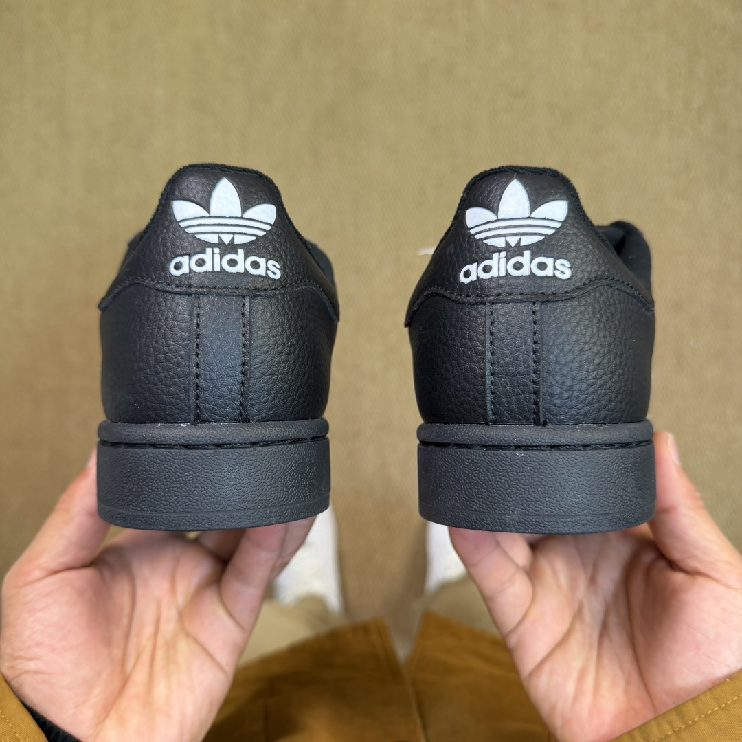 纯原订单！经典贝壳头 二代白标厚鞋舌 adlidas originals Superstar 2 黑色荔