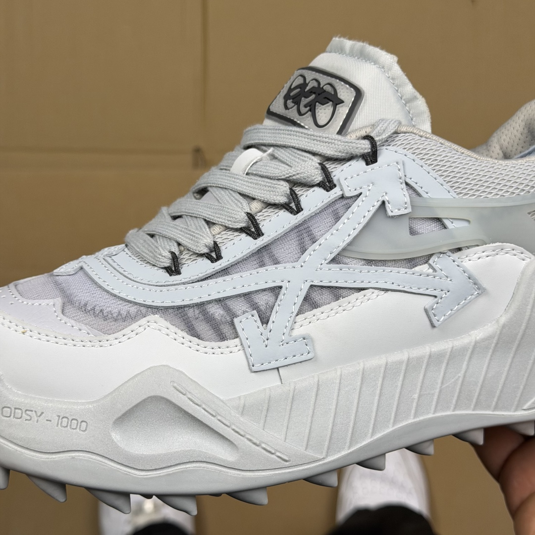 OW解构跑步鞋 OFF-WHITE ODSY -1000老爹风高端产物 原鞋购入 细节拉满 ①由全新磨具