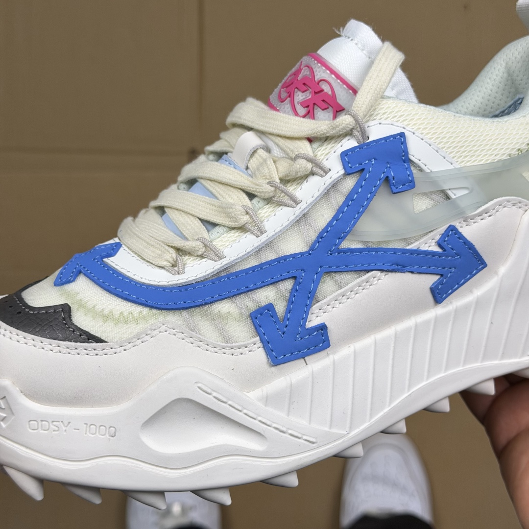 OW解构跑步鞋 OFF-WHITE ODSY -1000老爹风高端产物 原鞋购入 细节拉满 ①由全新磨具