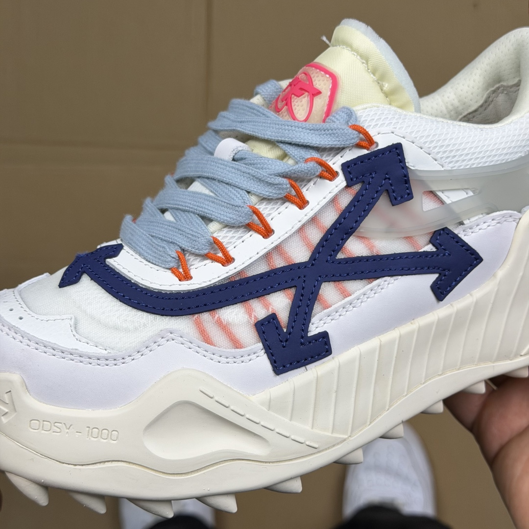 OW解构跑步鞋 OFF-WHITE ODSY -1000老爹风高端产物 原鞋购入 细节拉满 ①由全新磨具