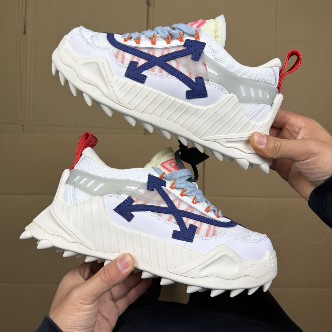 OW解构跑步鞋 OFF-WHITE ODSY -1000老爹风高端产物 原鞋购入 细节拉满 ①由全新磨具