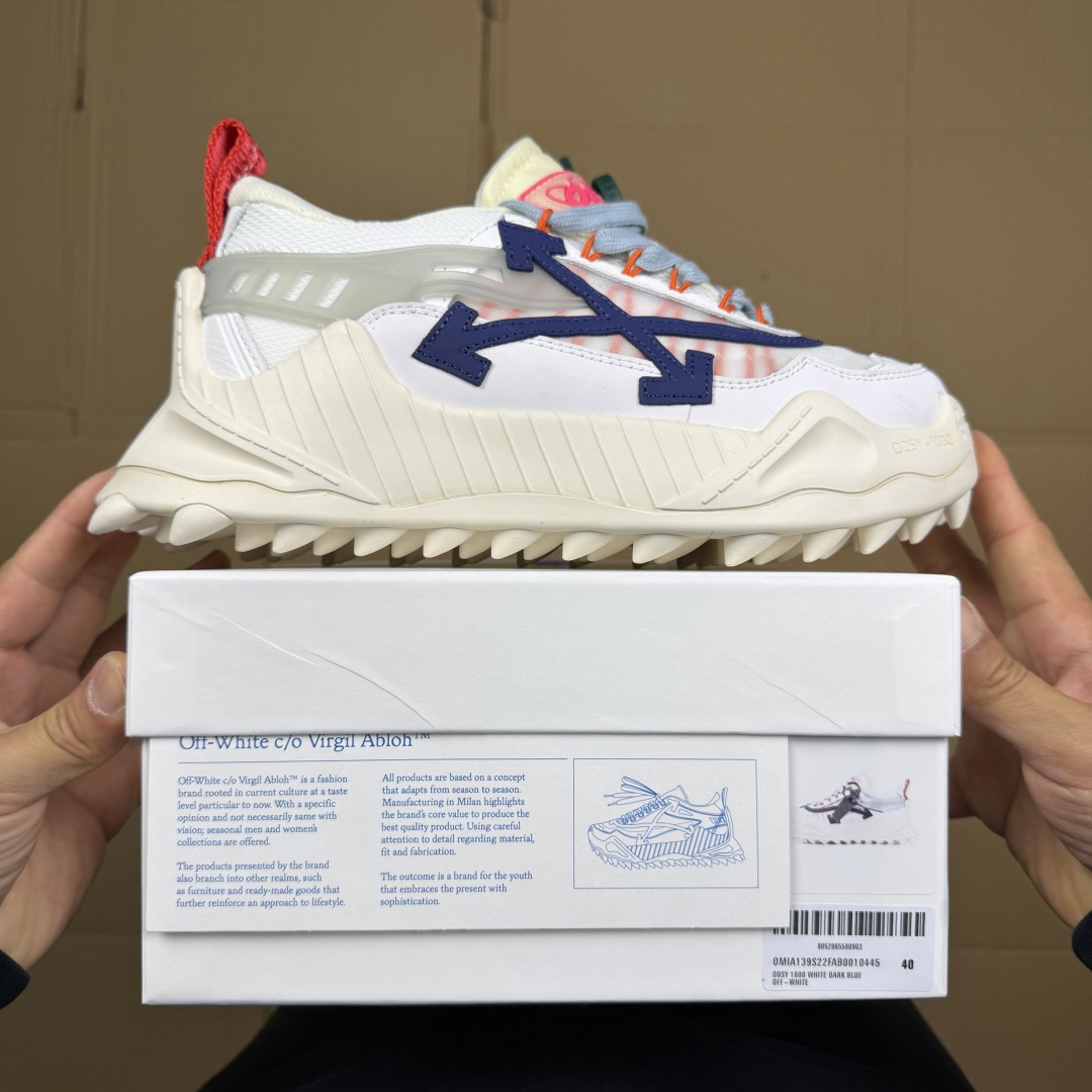 OW解构跑步鞋 OFF-WHITE ODSY -1000老爹风高端产物 原鞋购入 细节拉满 ①由全新磨具