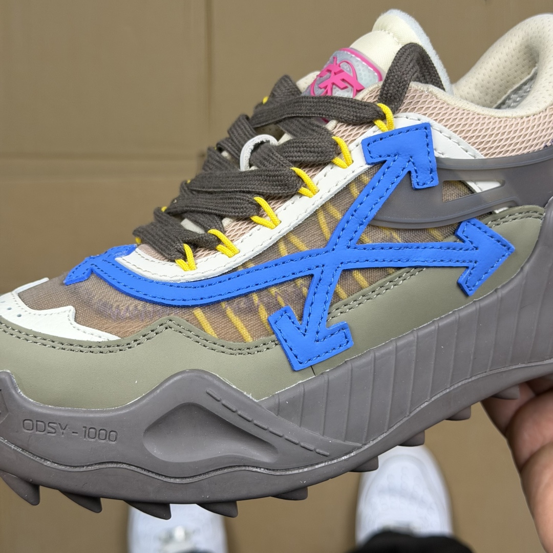 OW解构跑步鞋 OFF-WHITE ODSY -1000老爹风高端产物 原鞋购入 细节拉满 ①由全新磨具