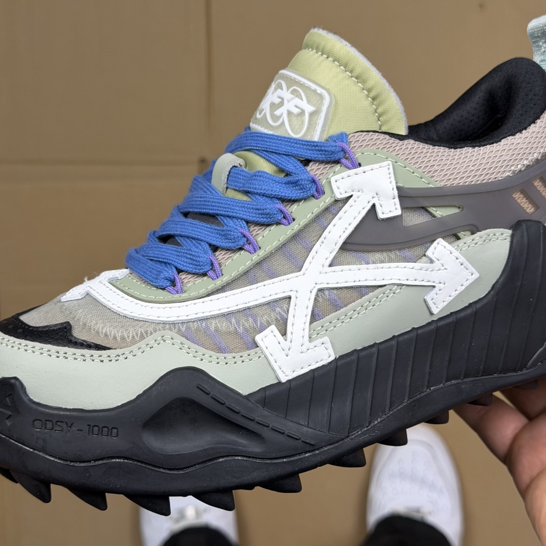 OW解构跑步鞋 OFF-WHITE ODSY -1000老爹风高端产物 原鞋购入 细节拉满 ①由全新磨具