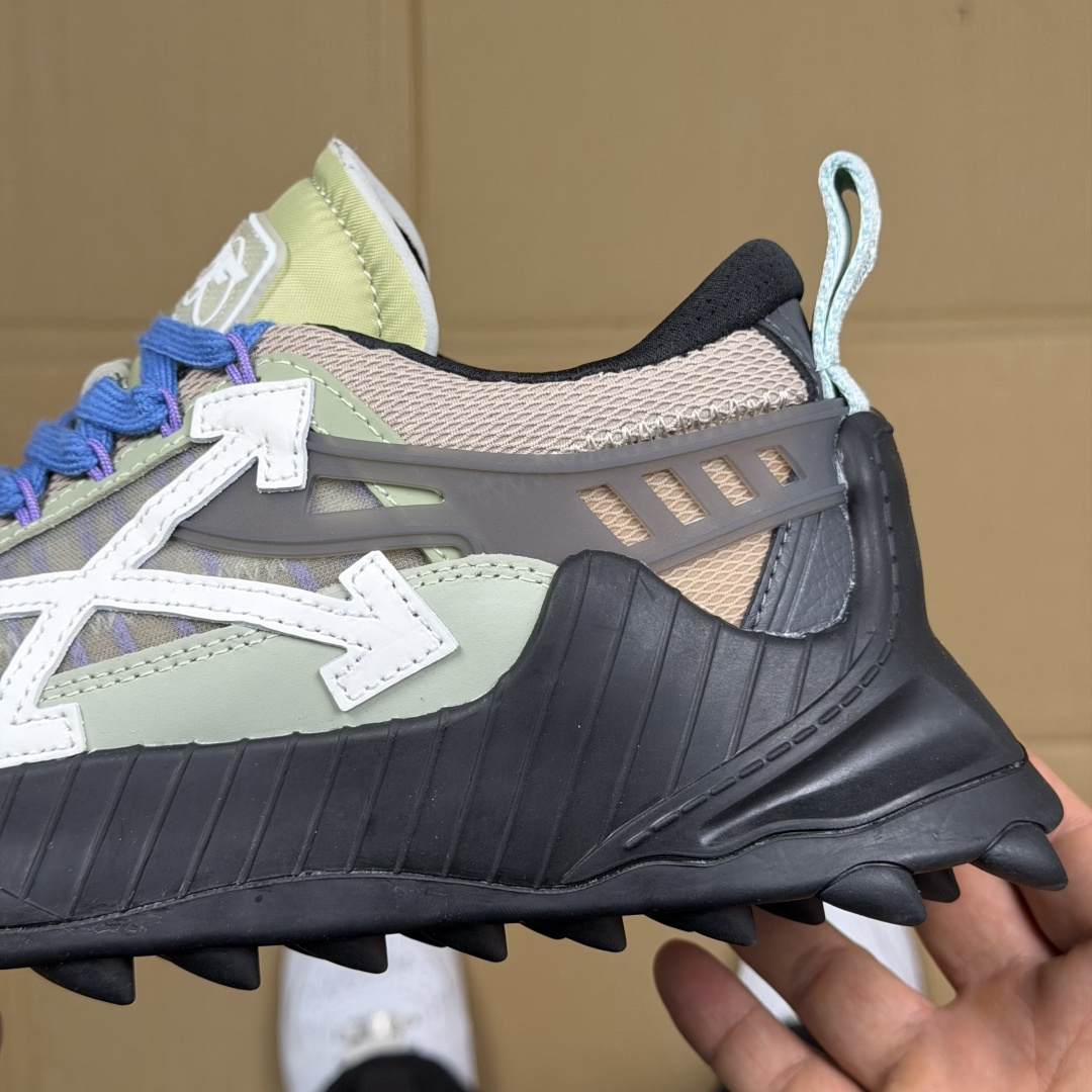 OW解构跑步鞋 OFF-WHITE ODSY -1000老爹风高端产物 原鞋购入 细节拉满 ①由全新磨具