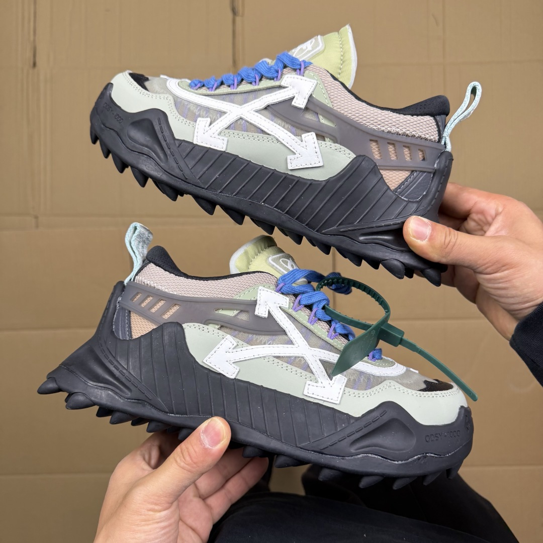 OW解构跑步鞋 OFF-WHITE ODSY -1000老爹风高端产物 原鞋购入 细节拉满 ①由全新磨具